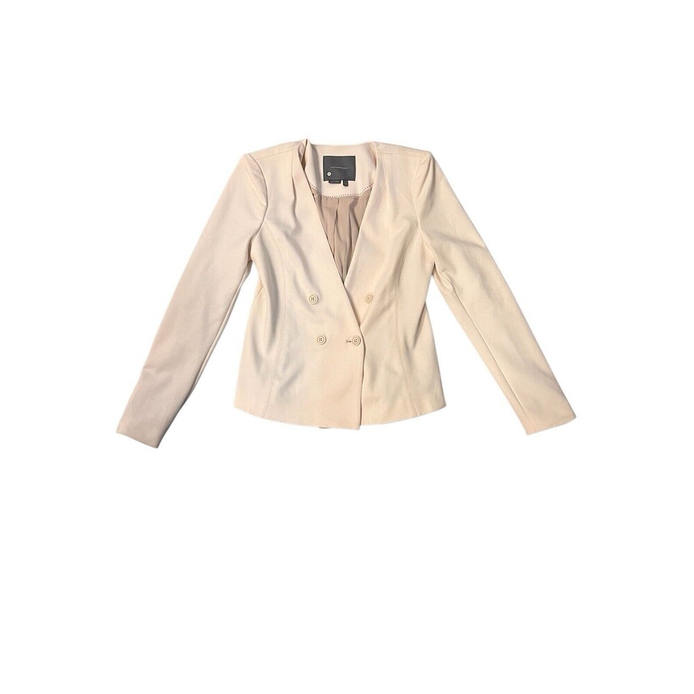 A By‎ Anthropologie Women’s Blazer Jacket Size US 4 Off- White Long Sleeve